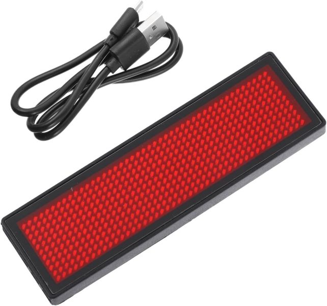 Rechargeable LED Name Tag Scrolling Display Digital Badge Event Conference