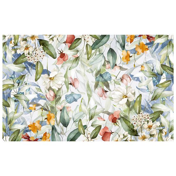 Green Blue Flower Vines Rectangle Tablecloth by Mark van Vuuren