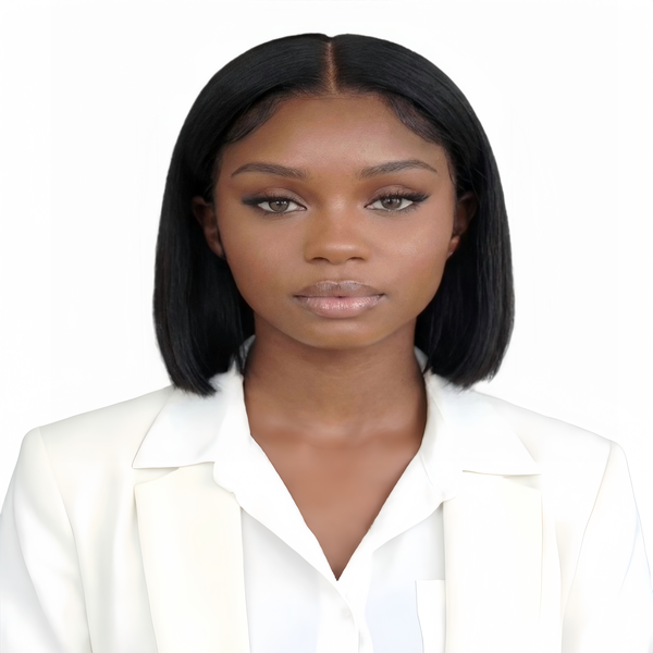 Eligababy 10 inch Straight Short Bob Wig - Human Hair with 13x4 Lace Front