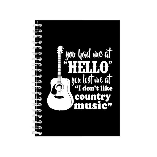 Country Music Notebook Gift Idea Writing Book Notepad Pad 37