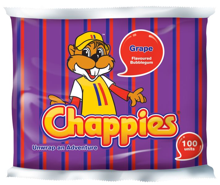 Chappies Grape Flavoured Bubblegum 100's