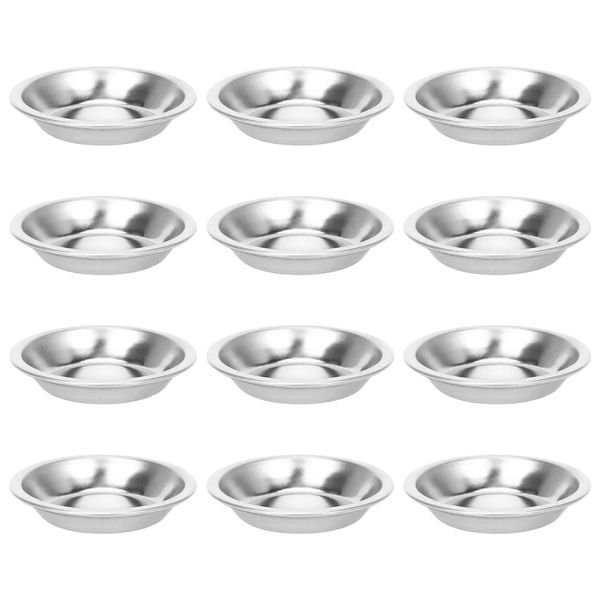 12Pcs Stainless Steel Color Paint Tray Model Toning Palette for Mixing Colo