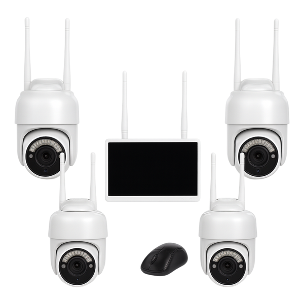 WiFi Monitoring Kit - 4CH, 9.8" Screen, VMS, App