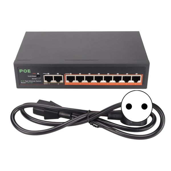 8-port 90W PoE switch EU plug