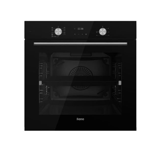 Ferre 60cm 9 Function Electric Built in Oven Black Glass- FBBO900