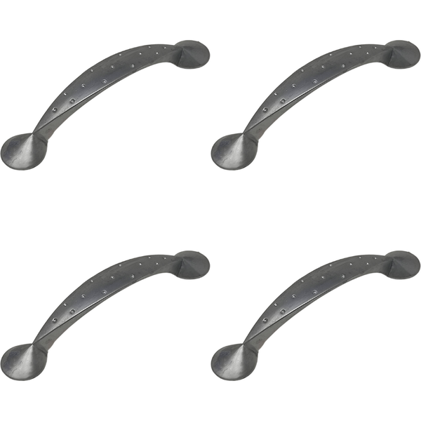 Dimpled Handle 96mm in Matt Chrome - Pack of 4