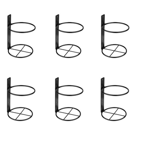 6Piece Wall Mounted Wine Holder Single Bottle Rack for Home Bar Restaurant