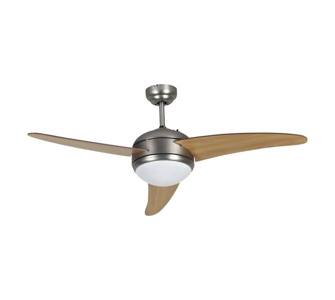 Goldair 1320 mm Light Ceiling Fan and Remote Brown and Silver