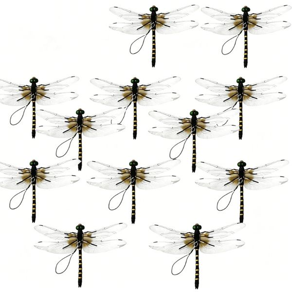 Dragonfly Bug Repellent Clips Outdoor Garden Decor 12 Pack
