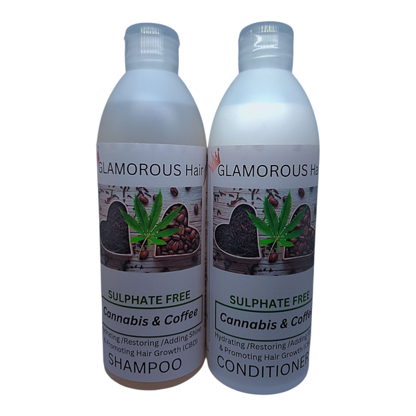 Cannabis &amp; Coffee Sulphate Free (Shampoo 500ml) + (Conditioner 500ml