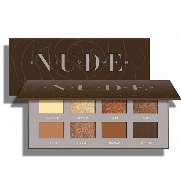 Nude Brown Eyeshadow Palette 8 Colours Neutral Long Lasting