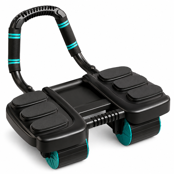 SKY-TOUCH - 4 Wheel Automatic Rebound Ab Roller Black