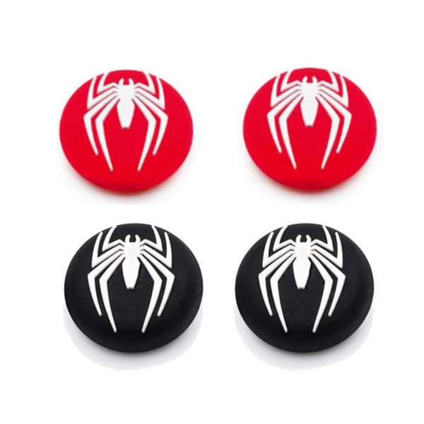 4 Pcs Spiderman Themed Silicone Analog Thumb Grip Stick Cover for PS/Xbox
