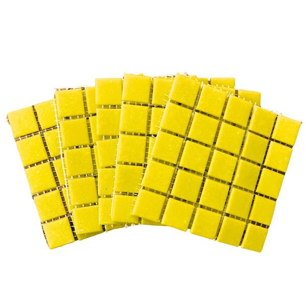 Mosaic Tiles - Matt Lemon Yellow 20x20mm (small tiles for crafting)