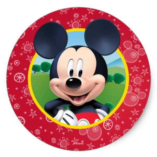 Mickey Round Wooden Vinyl Signage 40CM