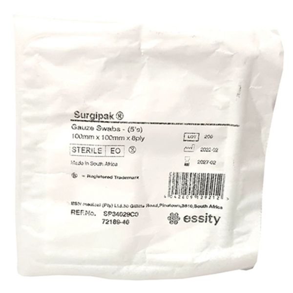 Gauze Sterile Surgipak 5's X3