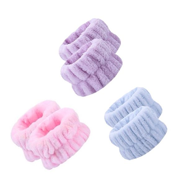 Non-Drip Skincare Face Washing Wristbands - Set of 3 Pairs