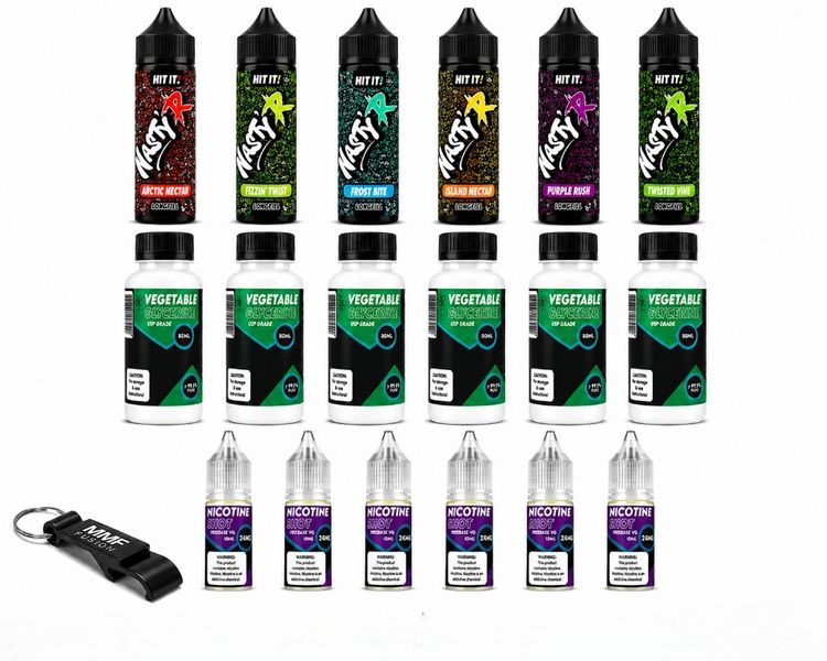 Nasty R MMF Longfill 120ml e-liquid - ALL 6 FLAVOURS 2mg (Pack of 19)