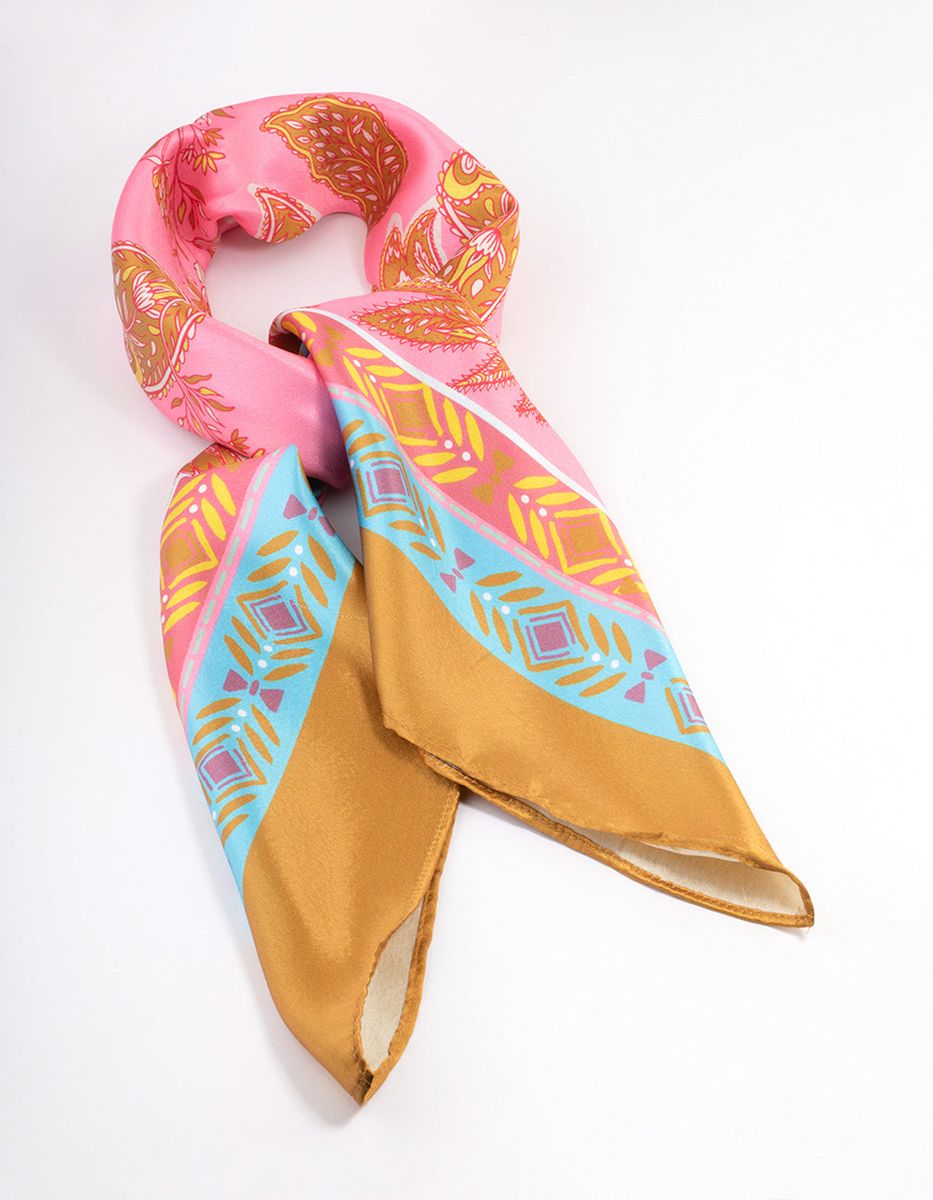 Pink Fabric Paisley Print Scarf | Shop Today. Get it Tomorrow ...