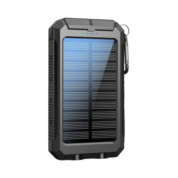 Solar Power Bank - Compact Outdoor Charger with Compass