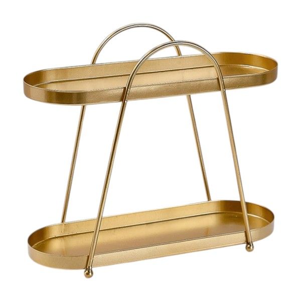 Double Layer Jewellery Stand - Gold