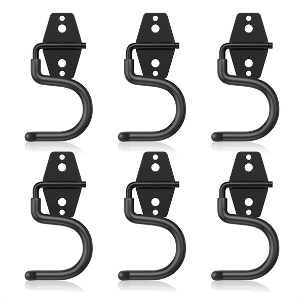6 Pack Metal Garage Hooks, Heavy Duty S Hooks Tool Hangers
