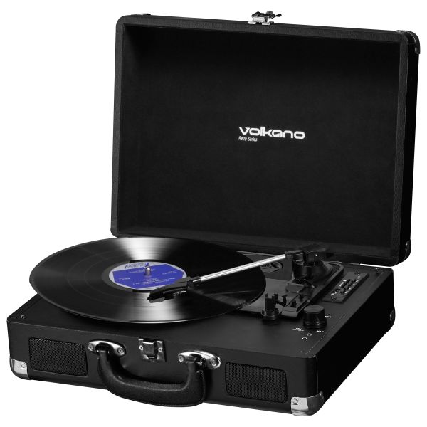 Volkano Retro Series Bluetooth Turntable with USB &amp; SD Recording