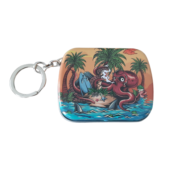 Key Chain Storage Tin-Box (Ocean Iland Design)