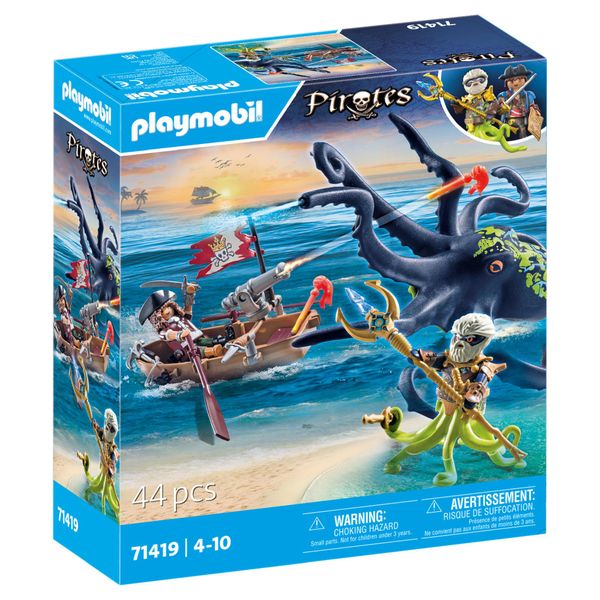 Playmobil Pirates - Battle with the Giant Octopus Playset - 44 Piece