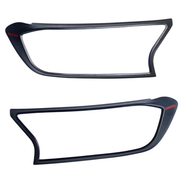 Headlight Trims Compatible with Ford Ranger 2016+ - Matt Black - Set