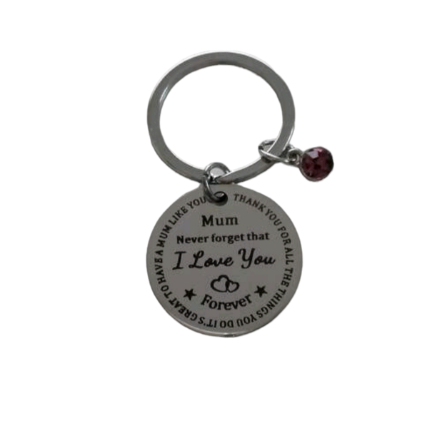 Mum Never Forget That I Love You Forever Keychain