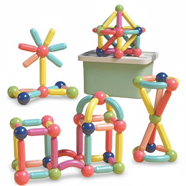 77 PCS Kids Magnetic Toys Building Sticks Balls Blocks Educational Fun Toys