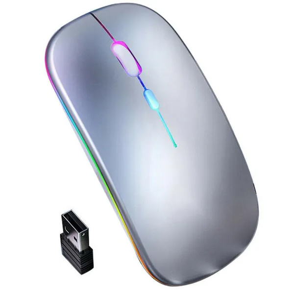 Rechargeable - Slim - Silent - RGB LED Wireless Mouse