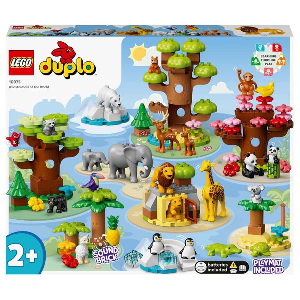 LEGO® DUPLO® Wild Animals of the World 10975 Building Toy Set; Educational Toys for Toddlers (142 Pieces)