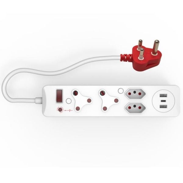 4 Ways Surge Protected Multi Socket-outlet CM-2504 With USB A+C Ports