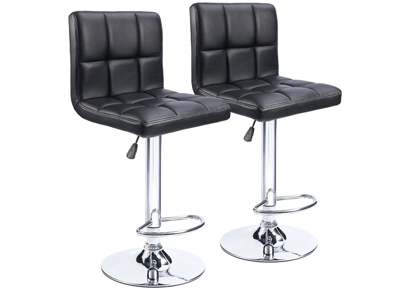 Ronin Faux Leather Swivel Bar Stool - Set of 2