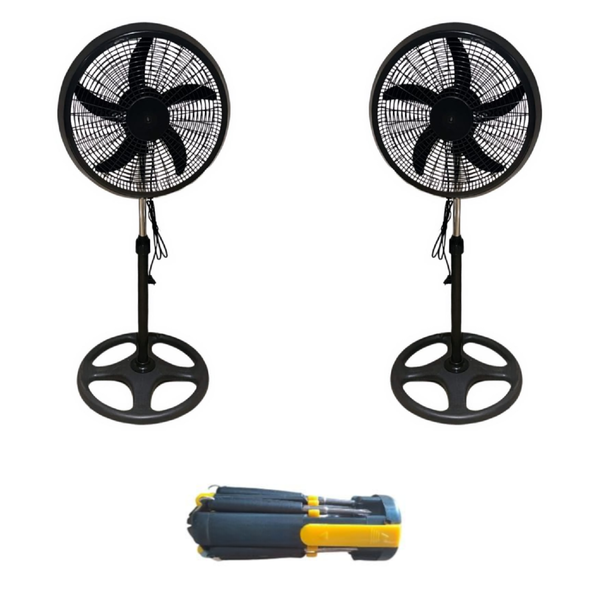 Standing Fan 18" 2 Pack 60W Energy Saving With Free Screwdriver Set