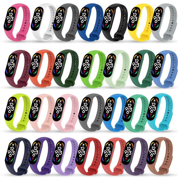 28 Pack Replacement Bands Compatible for Xiaomi Band 7 Silicone Bands