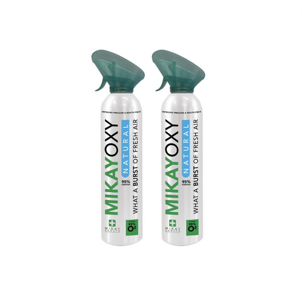 MikayOxy 95% Portable On The Go Oxygen 9L x 2 (Pack of 2)