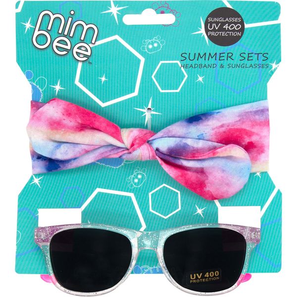 Mimbee Headband and UV protected Sunnies Set - For ages 3-8 - Tie Dye