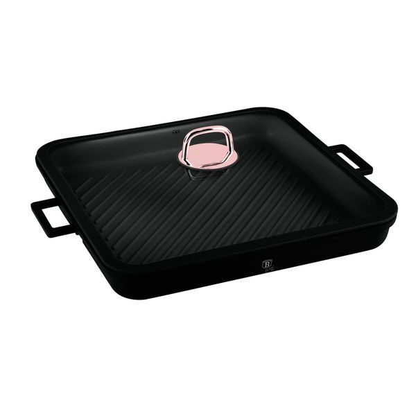 Berlinger Haus 34cm Titan Pro Non-Stick Coating Grill Pan - Black Rose