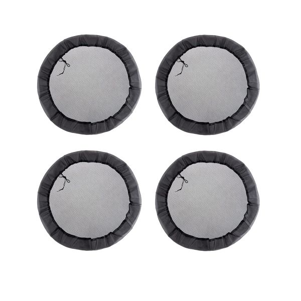 4 Pieces Mesh Cover for Rain Barrels with Drawstring Rain Barrel Net Cover
