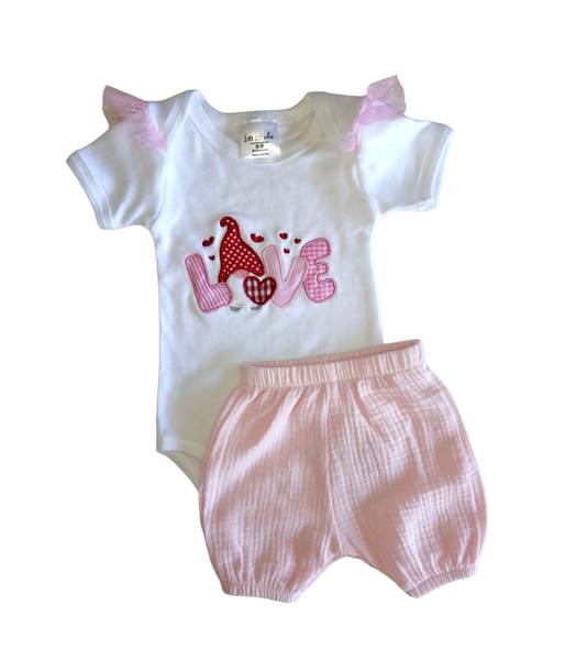 Love Gnome outfit- - Baby girl