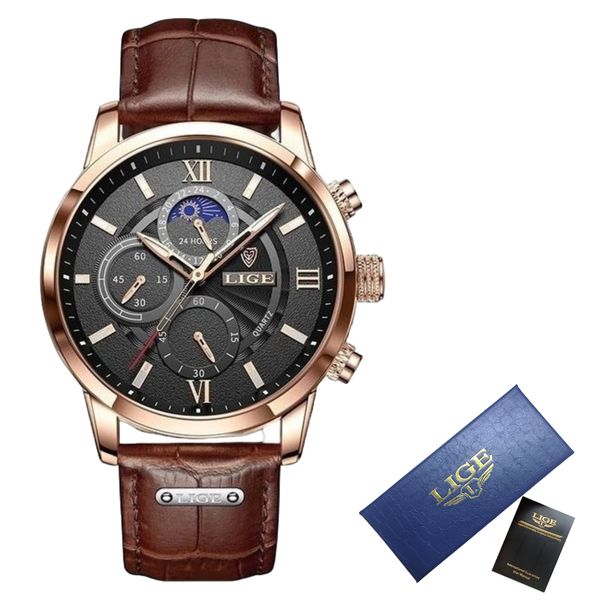 2024 LIGE 'Thor' Men's Watch - Italian Elegance &amp; Classic Design