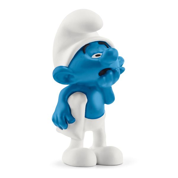 Schleich The Smurfs - Lazy Smurf - 6cm Tall