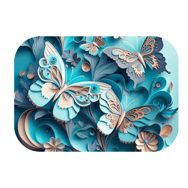 3D Butterflies 2 Printed Mouse Pad