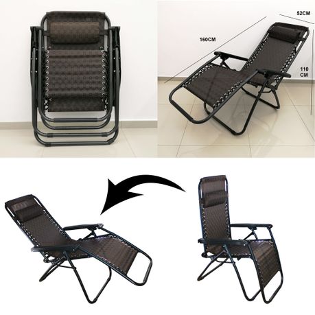 Artist Hand Zero Gravity Chair - Extra Wide Folding Lounge Chair With Headrest & Cup Holder, Black