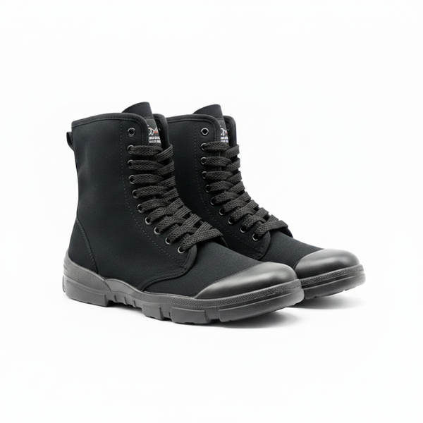 Security Canvas Boots Black Size 12 for Outdoor Use - 2 Pack