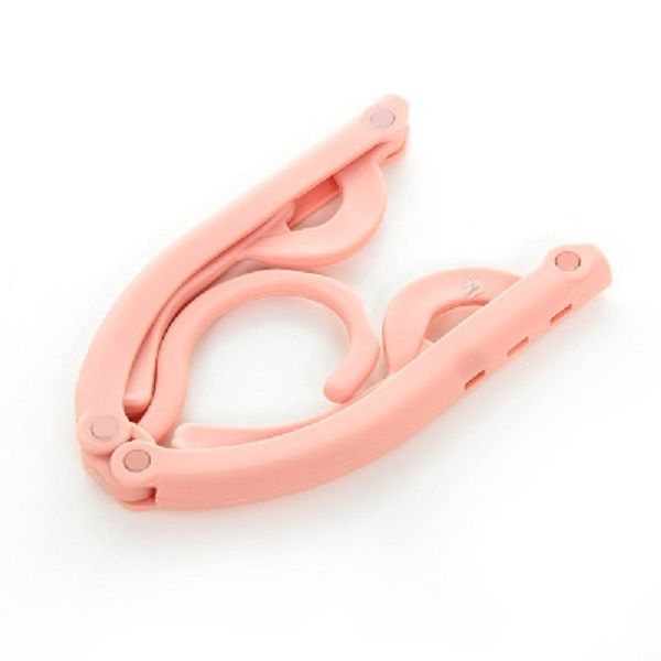 Pink Portable Folding Multi - Functional Clothes Hanger