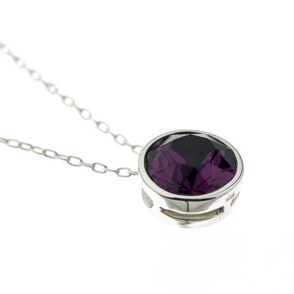 Swarovski Amethyst Sterling Silver Necklace